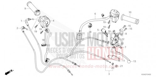 HANDLE LEVER/SWITCH/CABLE CBF300NAN de 2022